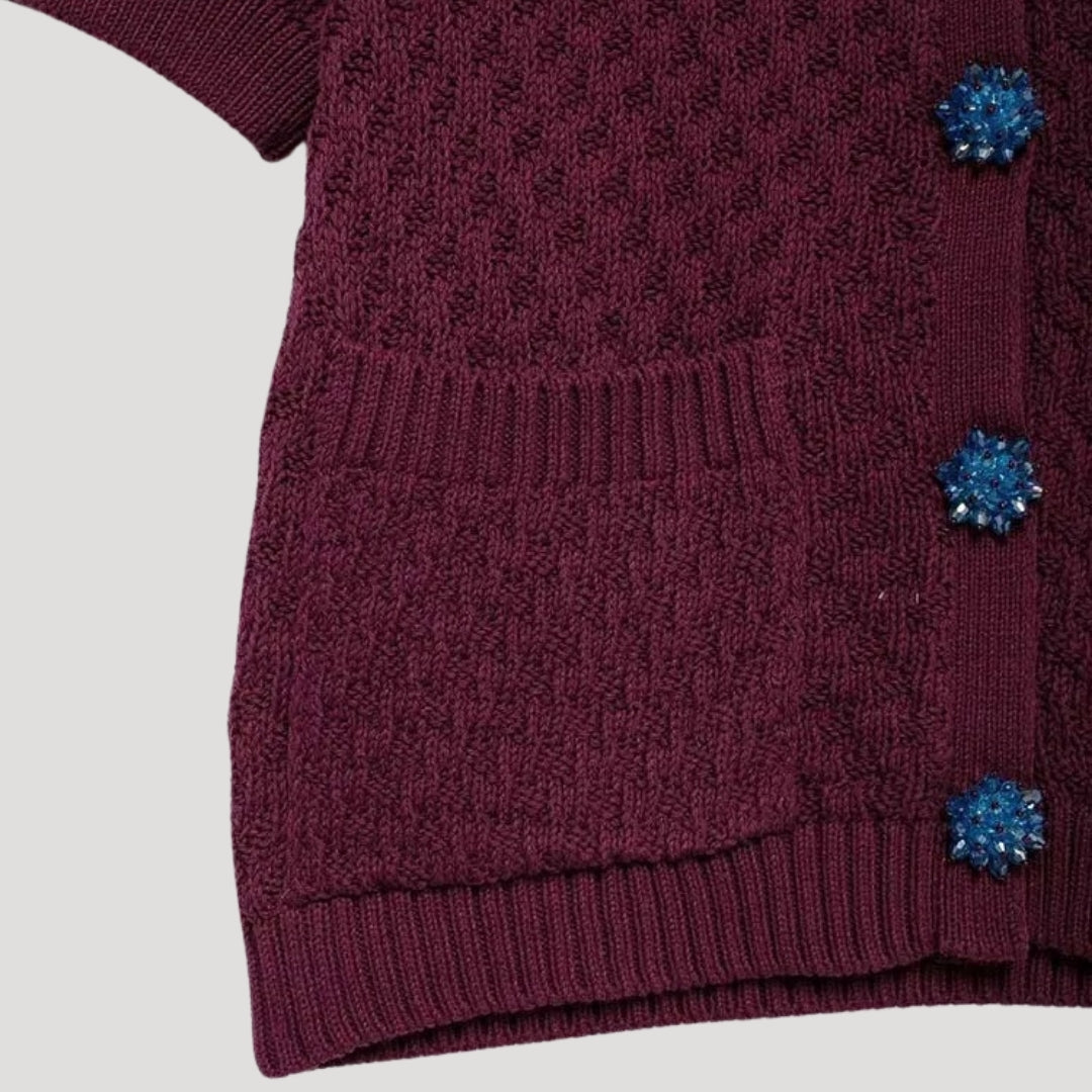 Women’s short sleeve summer cardigan with pockets