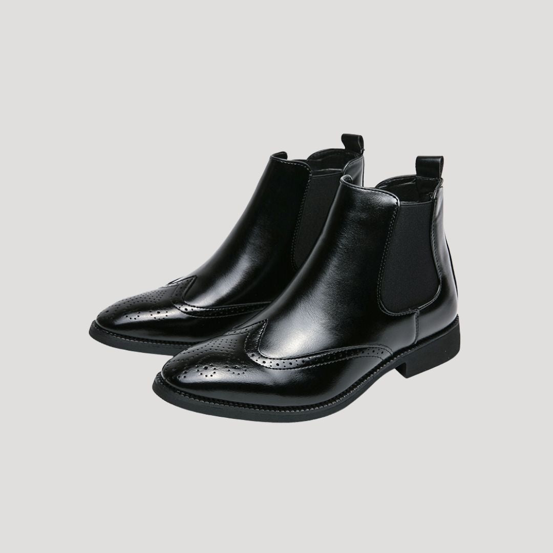 Men’s waterproof leather winter chelsea boots