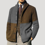 Classic knitted shawl collar cardigan