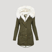 Premium women's parka coat