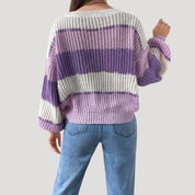 Striped knit sweater