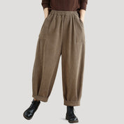 Corduroy wide-leg pants