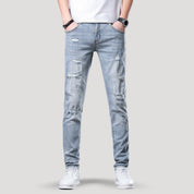 Distressed slim fit jeans