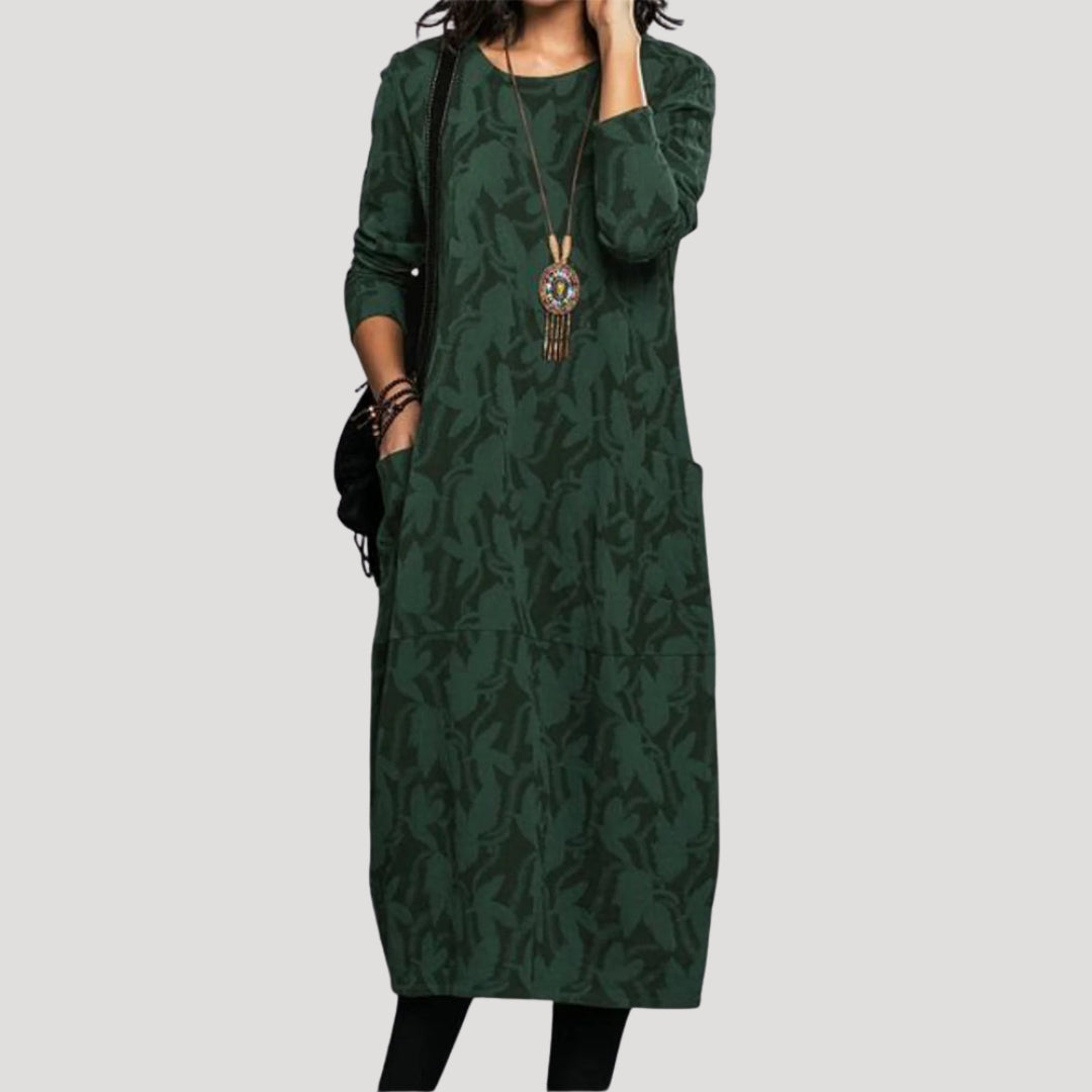 Women’s long sleeve jersey midi dress
