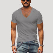 Men’s v neck fitted short sleeve t shirt