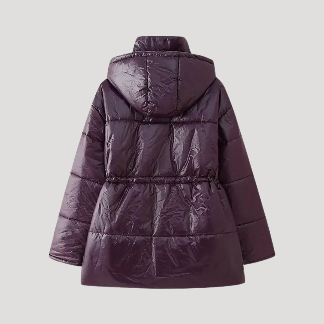 Women glossy padded winter coat