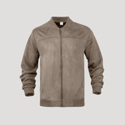 Men’s lightweight suede bomber harrington jacket