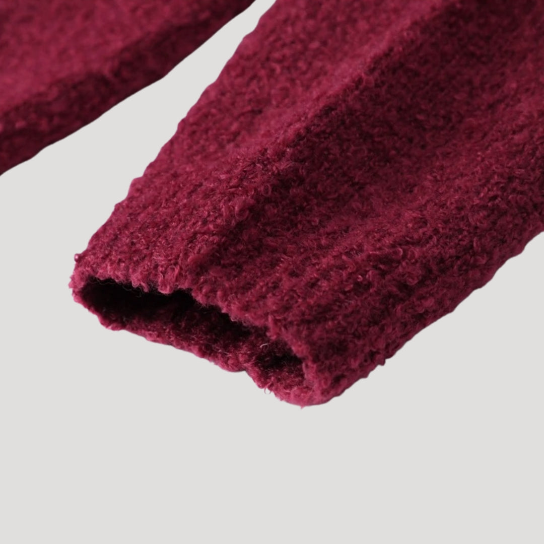 Women's boucle button up cardigan – oversized knit