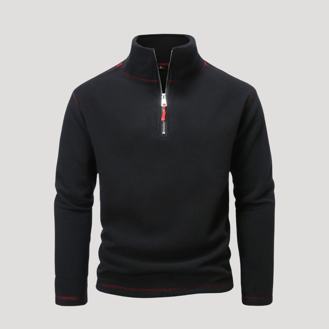 Thermal fleece half-zip pullover