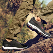 Men’s lace-up trail hiking shoes with rugged sole