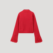 Women’s cropped knit spring button cardigan