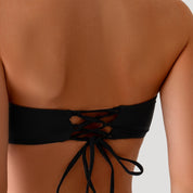 Strapless bikini set with gold detail