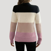 Women’s soft knit jumper lightweight striped pullover