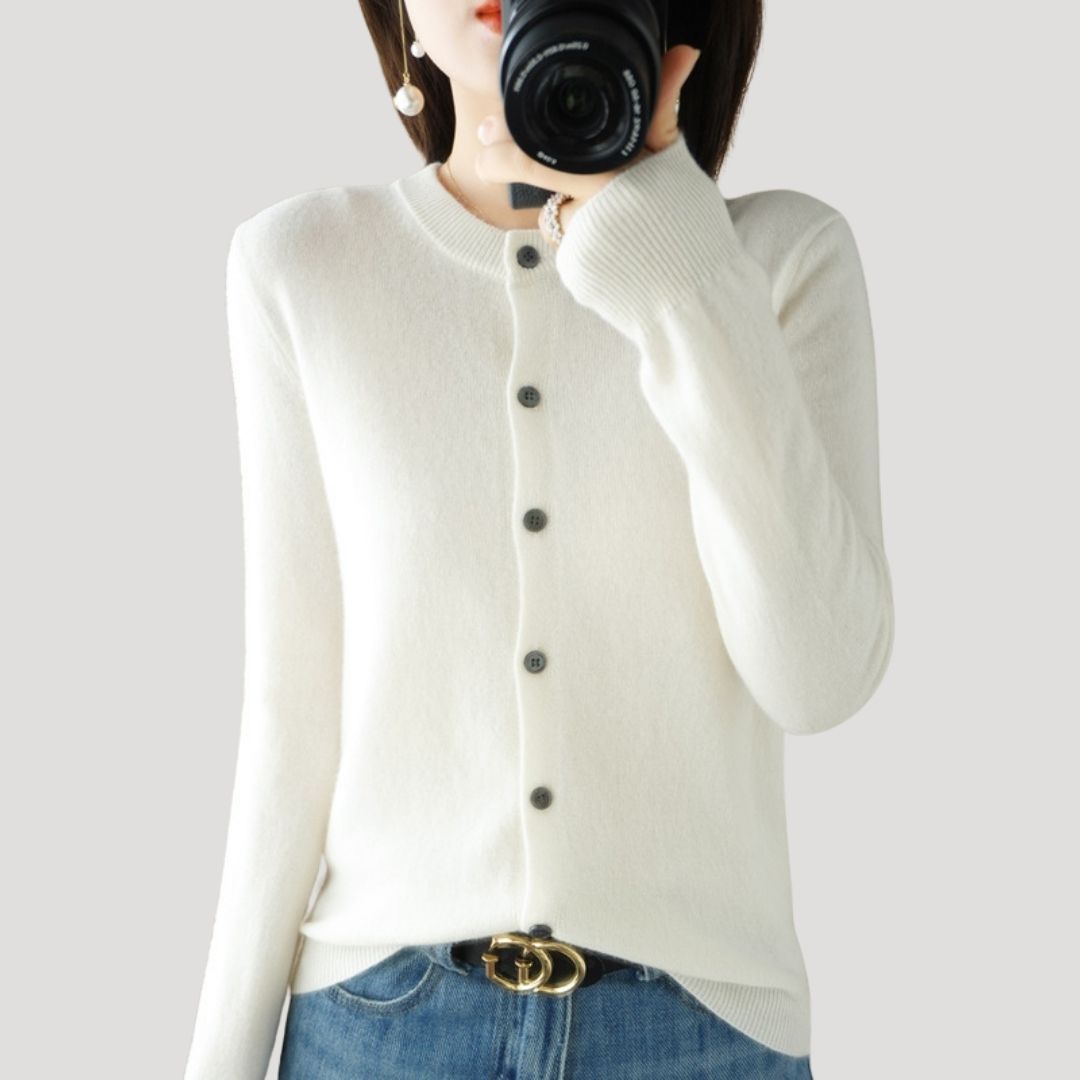 Women’s wool knit button warm winter cardigan