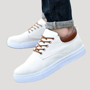 Men’s lace up canvas smart casual trainers
