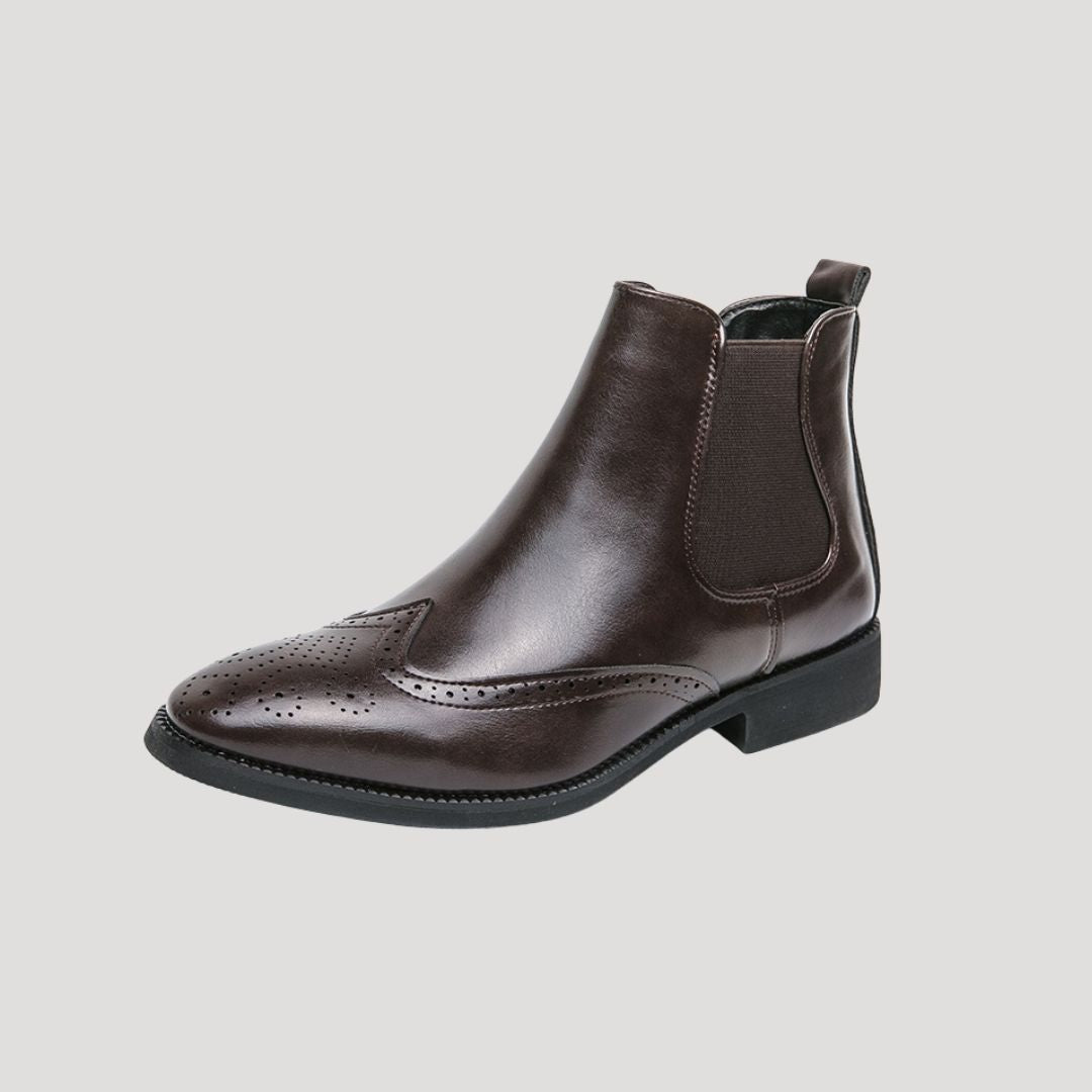 Men’s waterproof leather winter chelsea boots