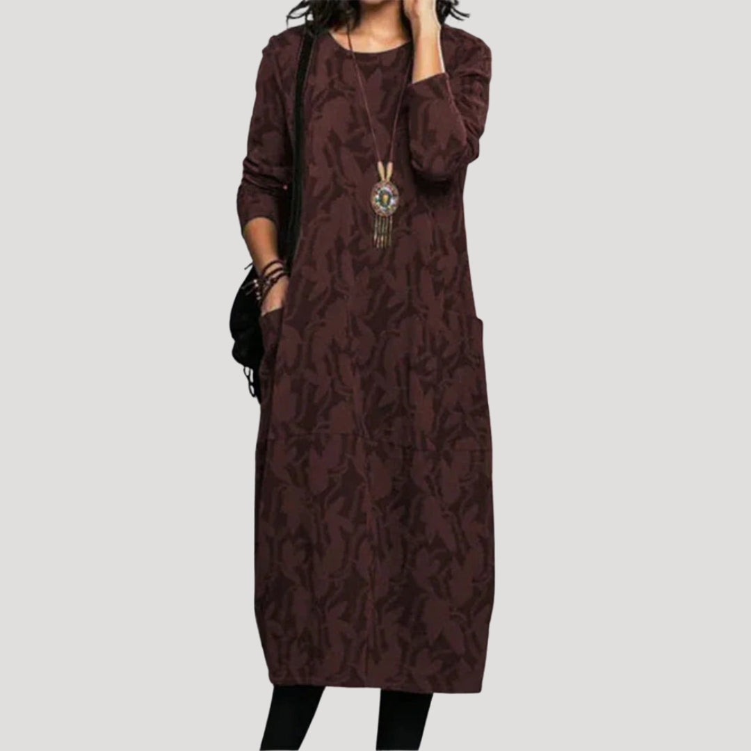 Women’s long sleeve jersey midi dress