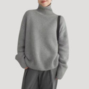 Women’s oversized chunky knit high neck jumper
