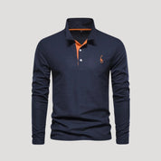 Classic long-sleeve polo shirt