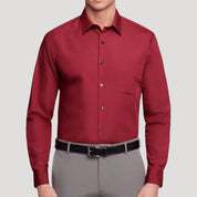 Men’s long sleeve formal button front work shirt