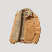 Men corduroy sherpa-lined jacket