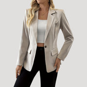 Classic single-button tailored blazer