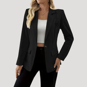 Classic single-button tailored blazer