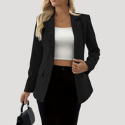 Classic single-button tailored blazer