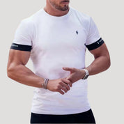 Men's spring casual outdoor sports fashion fitness t-shirt