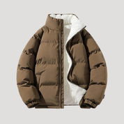 Fleece-lined puffer jacket