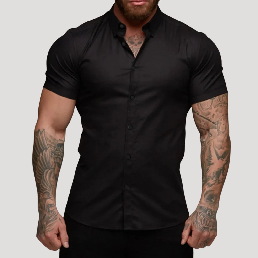 Men’s slim fit short sleeve summer shirt