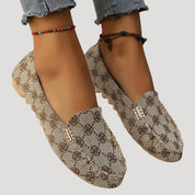 Women’s slip-on driving loafers with stitched detail