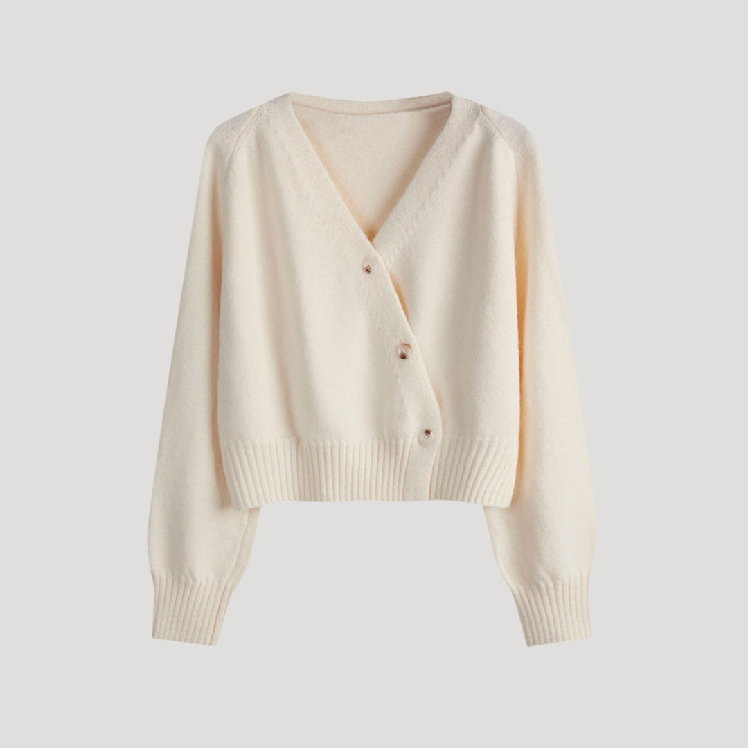 Women’s chunky knit v neck button up cardigan