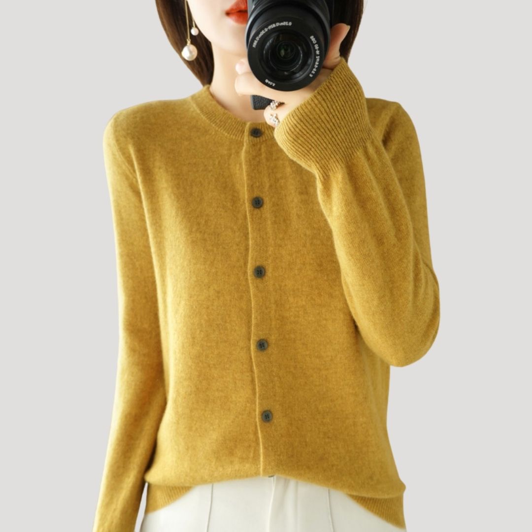 Women’s wool knit button warm winter cardigan