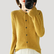 Women’s wool knit button warm winter cardigan