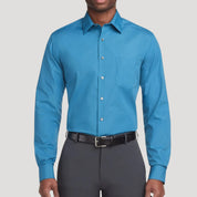 Men’s long sleeve formal button front work shirt