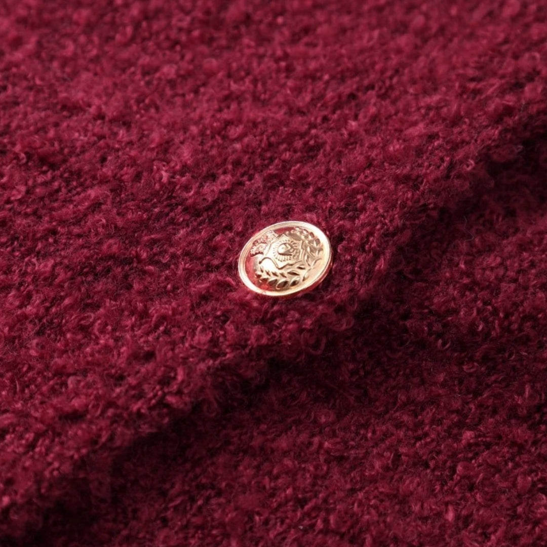 Women's boucle button up cardigan – oversized knit