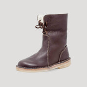 Leather shearling boots