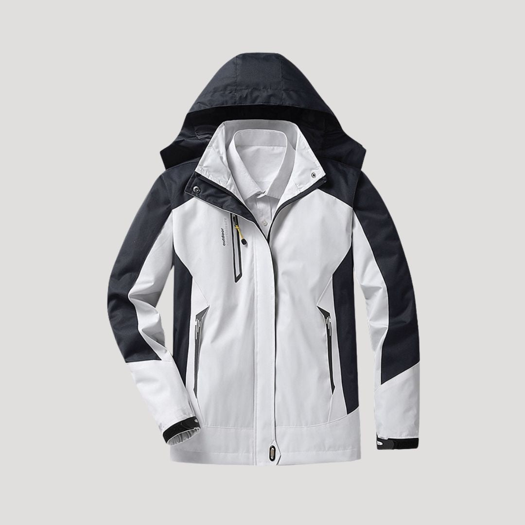 Women waterproof ski winter jacket with hood