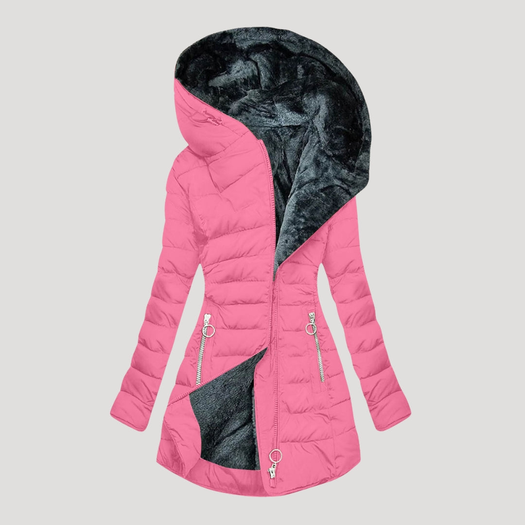 Winter hooded puffer coat