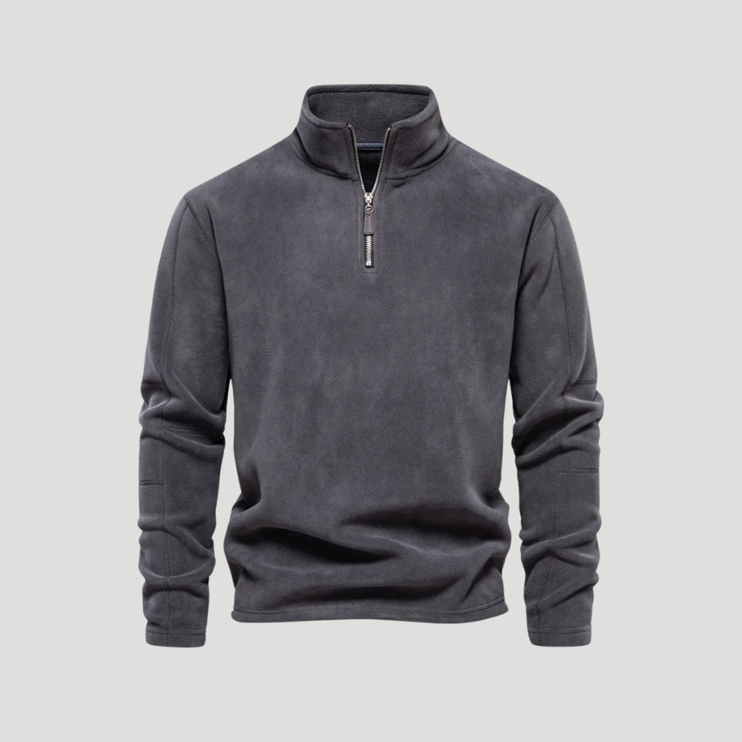 Essential zip-up fleece pullover