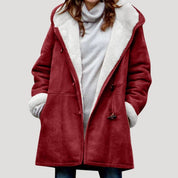 Women’s fleece lined long waterproof winter coat