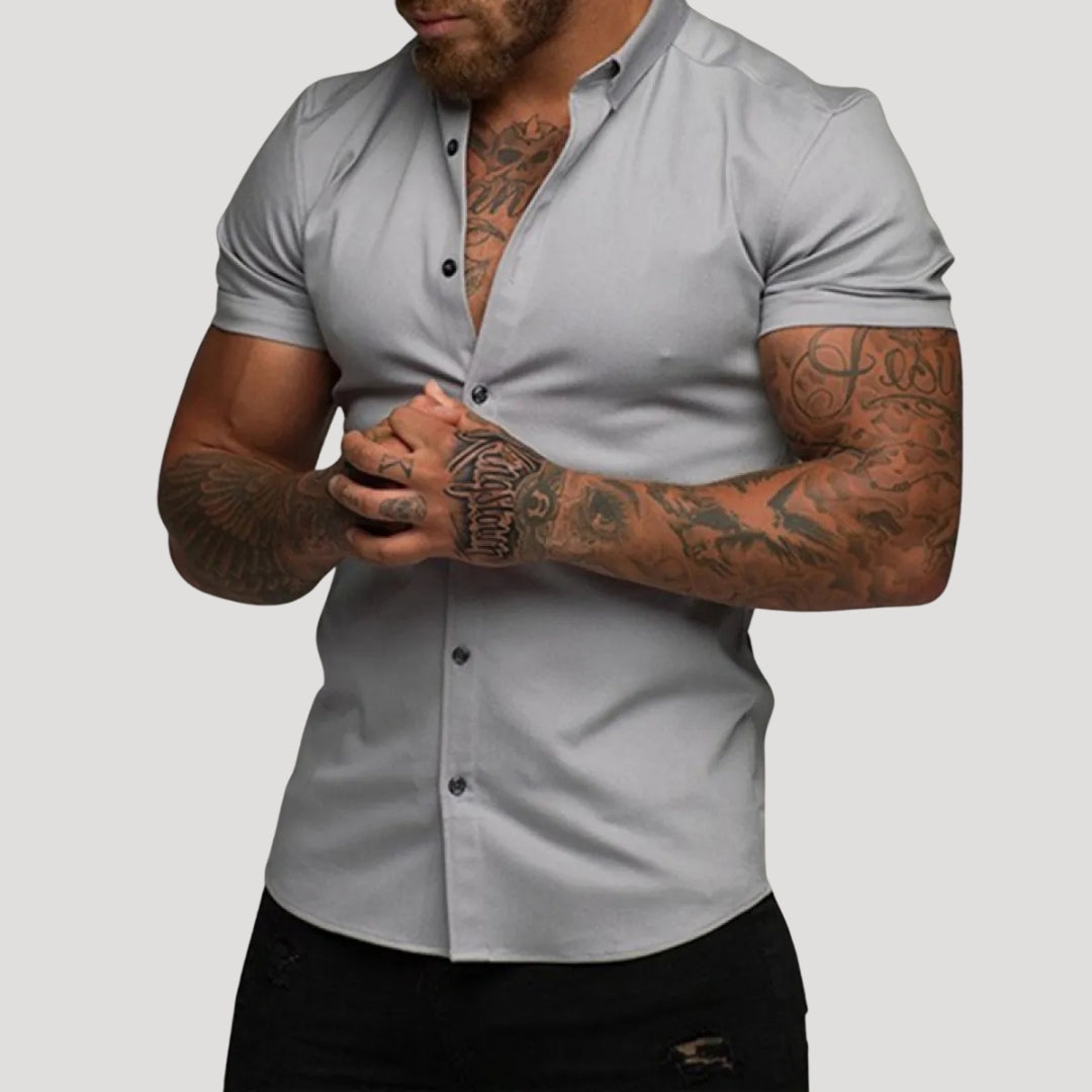 Men’s slim fit short sleeve summer shirt
