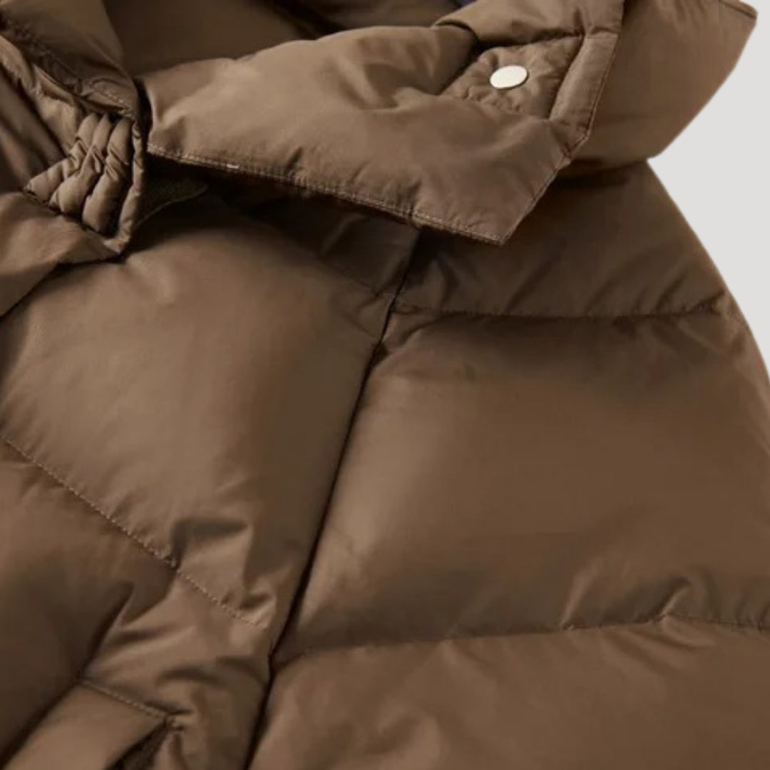 Women’s cropped puffer jacket quilted padded winter coat