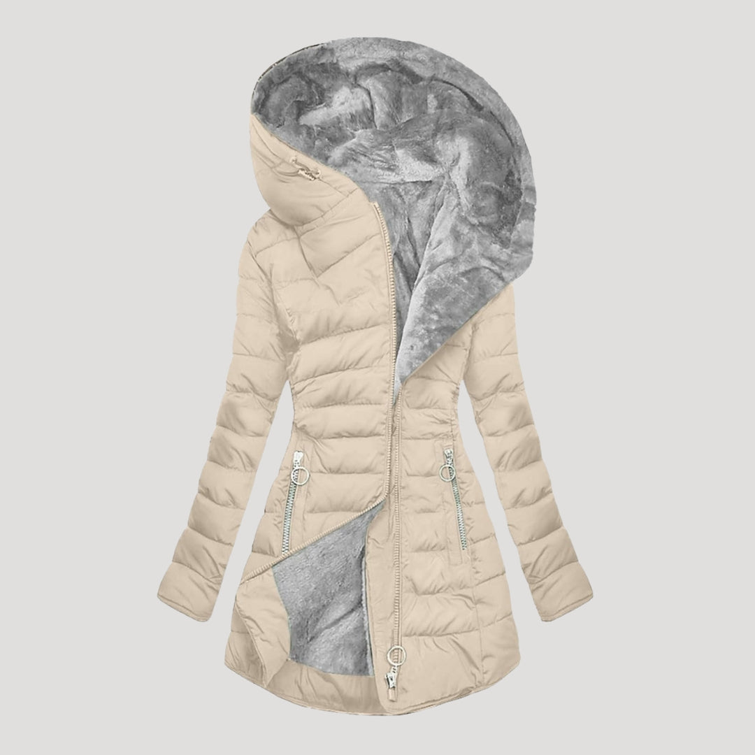 Winter hooded puffer coat