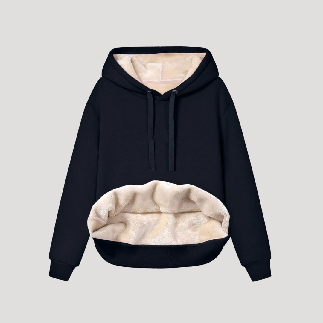 Women fleece-lined cozy hoodie