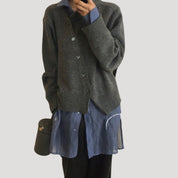 Women’s chunky knit wool oversized winter cardigan