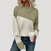 Women oversized knit pullover winter sweater