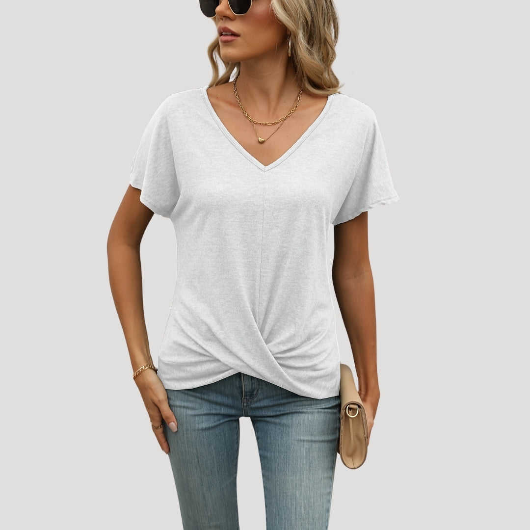 Women’s cotton v neck t shirt – casual