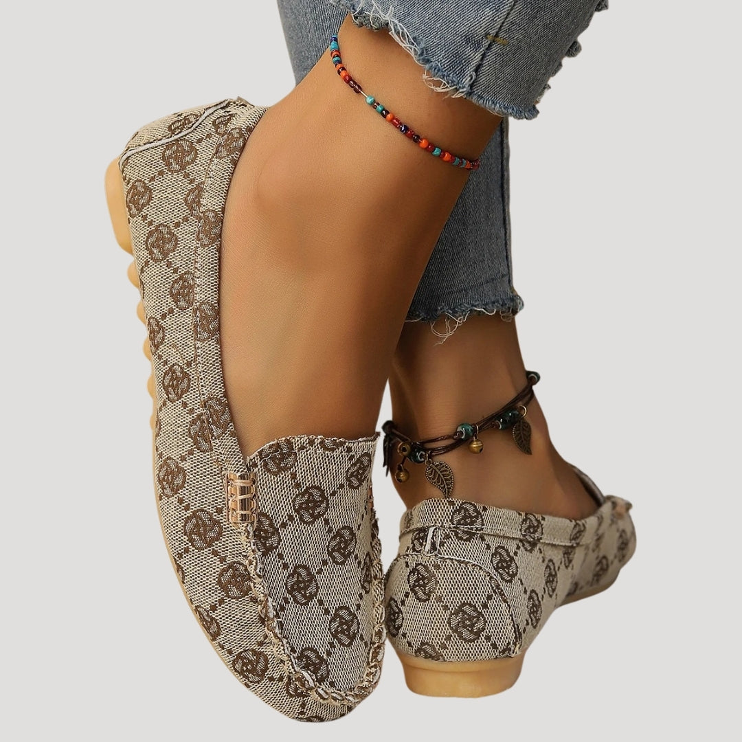 Women’s slip-on driving loafers with stitched detail